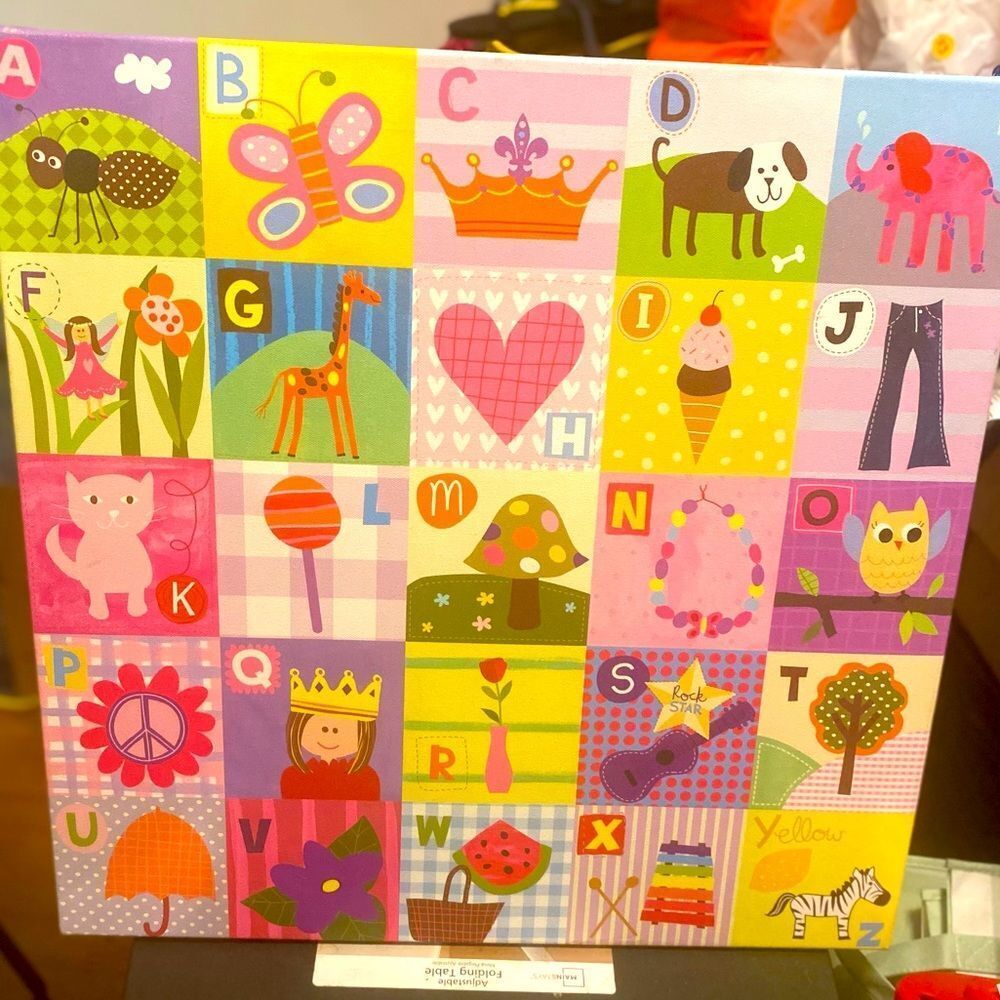 My abc’s pastel canvas
